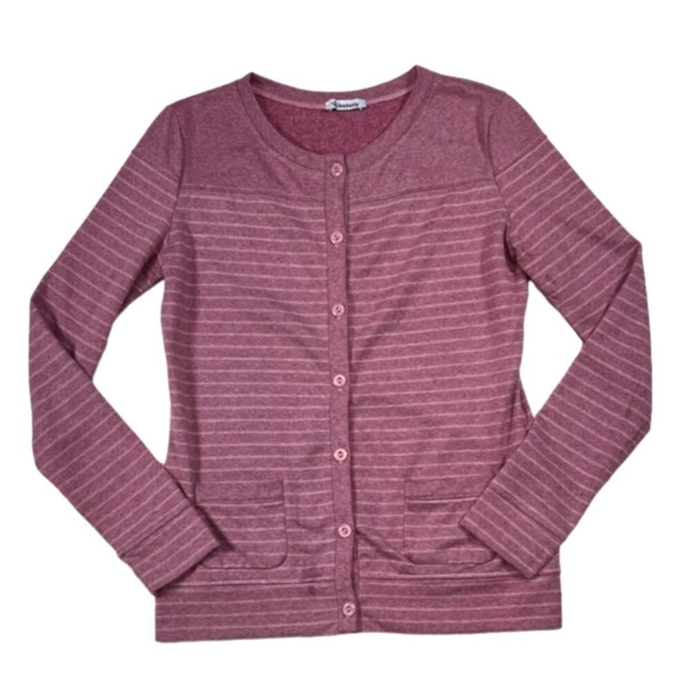 Westerly Pink Stripy Sweater Cardigan | Size M